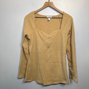 Isabel by Ingrid & Isabel Maternity Ribbed Sweetheart Neck Top Size X-Large